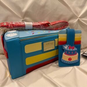 Loungefly Disney Snow White Cake Cosplay Crossbody Bag & Cardholder Set NWT